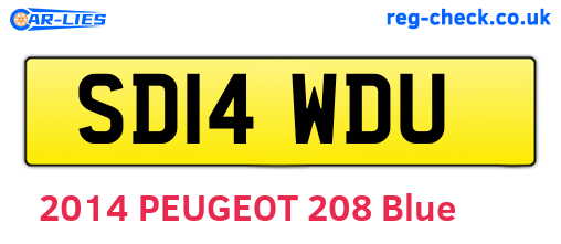 SD14WDU are the vehicle registration plates.