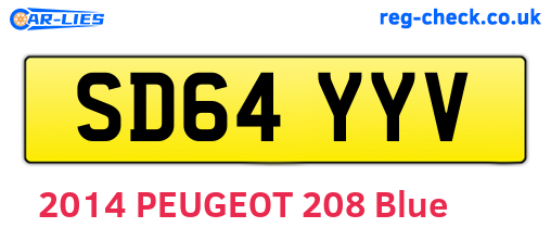 SD64YYV are the vehicle registration plates.