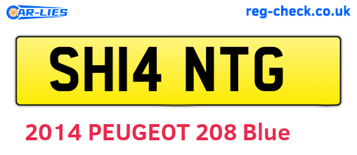 SH14NTG are the vehicle registration plates.