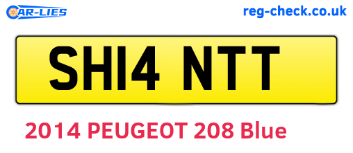 SH14NTT are the vehicle registration plates.