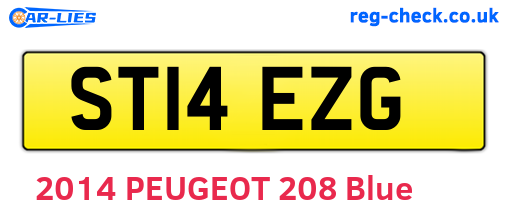 ST14EZG are the vehicle registration plates.