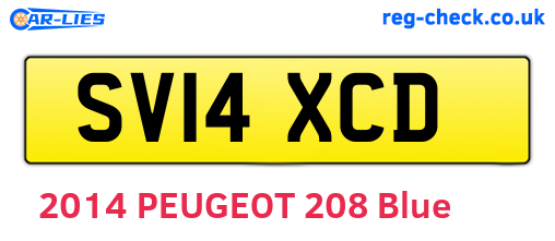 SV14XCD are the vehicle registration plates.