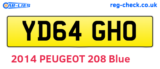 YD64GHO are the vehicle registration plates.