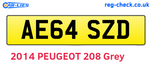 AE64SZD are the vehicle registration plates.