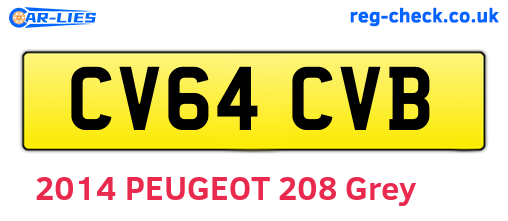 CV64CVB are the vehicle registration plates.