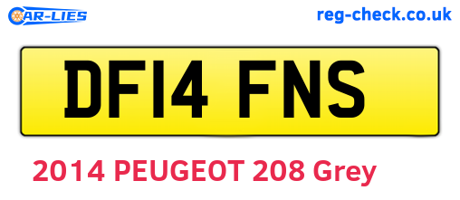 DF14FNS are the vehicle registration plates.