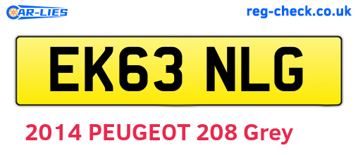 EK63NLG are the vehicle registration plates.