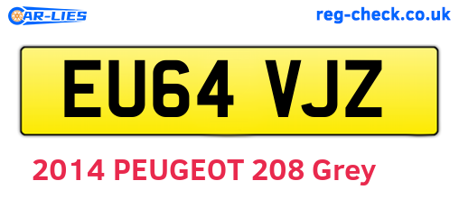 EU64VJZ are the vehicle registration plates.