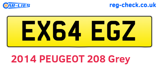 EX64EGZ are the vehicle registration plates.