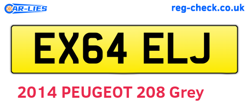 EX64ELJ are the vehicle registration plates.