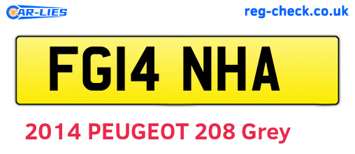 FG14NHA are the vehicle registration plates.
