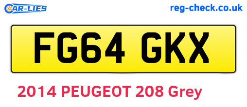 FG64GKX are the vehicle registration plates.