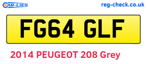FG64GLF are the vehicle registration plates.