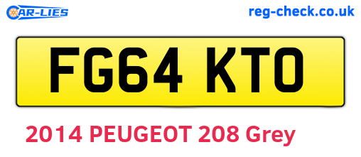 FG64KTO are the vehicle registration plates.