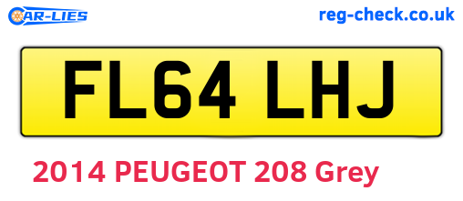 FL64LHJ are the vehicle registration plates.