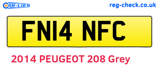 FN14NFC are the vehicle registration plates.