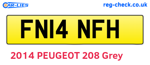 FN14NFH are the vehicle registration plates.