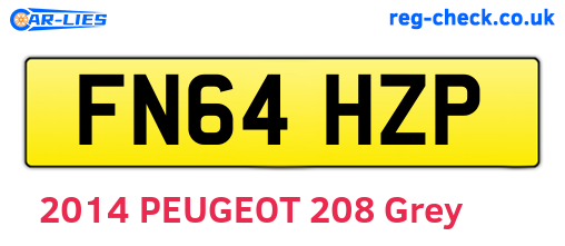 FN64HZP are the vehicle registration plates.