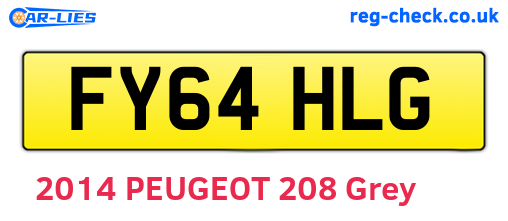 FY64HLG are the vehicle registration plates.