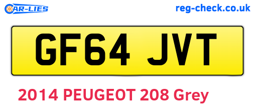 GF64JVT are the vehicle registration plates.