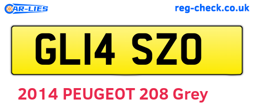 GL14SZO are the vehicle registration plates.