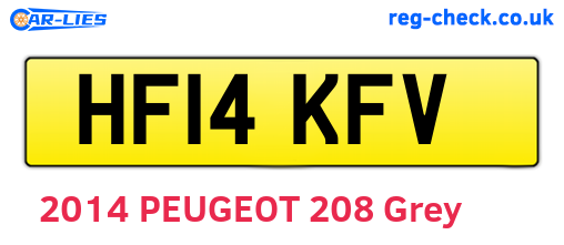 HF14KFV are the vehicle registration plates.