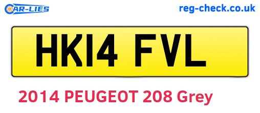 HK14FVL are the vehicle registration plates.