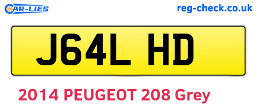 J64LHD are the vehicle registration plates.