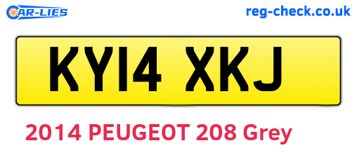KY14XKJ are the vehicle registration plates.