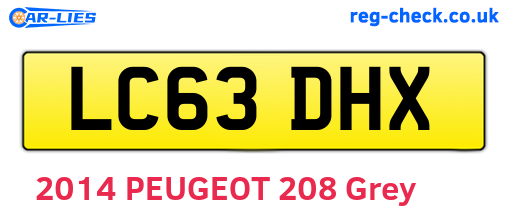 LC63DHX are the vehicle registration plates.