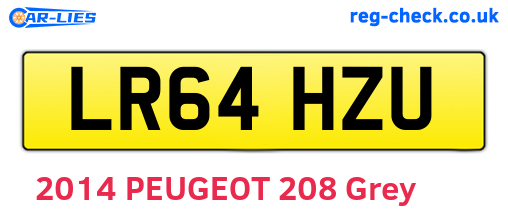 LR64HZU are the vehicle registration plates.