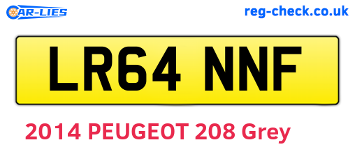 LR64NNF are the vehicle registration plates.