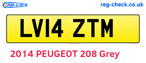 LV14ZTM are the vehicle registration plates.