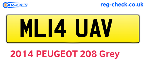ML14UAV are the vehicle registration plates.