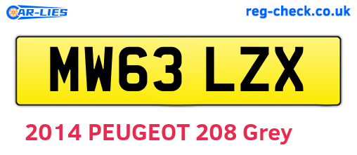 MW63LZX are the vehicle registration plates.