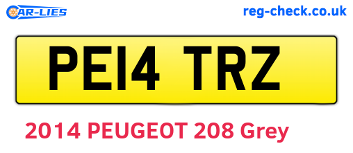 PE14TRZ are the vehicle registration plates.