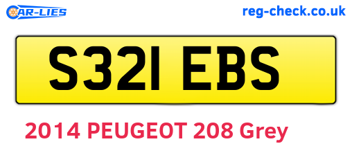 S321EBS are the vehicle registration plates.