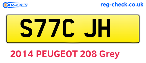 S77CJH are the vehicle registration plates.