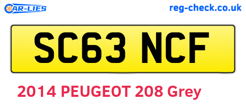 SC63NCF are the vehicle registration plates.
