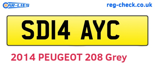 SD14AYC are the vehicle registration plates.