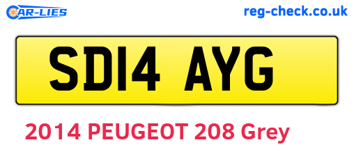 SD14AYG are the vehicle registration plates.