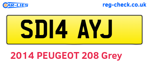 SD14AYJ are the vehicle registration plates.