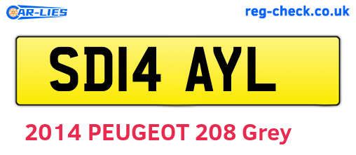 SD14AYL are the vehicle registration plates.