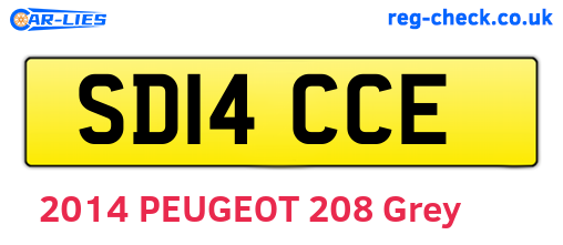 SD14CCE are the vehicle registration plates.