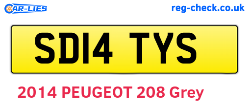 SD14TYS are the vehicle registration plates.
