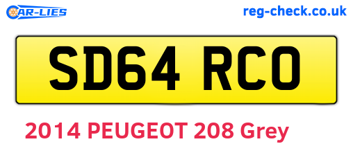 SD64RCO are the vehicle registration plates.