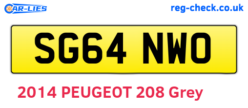 SG64NWO are the vehicle registration plates.