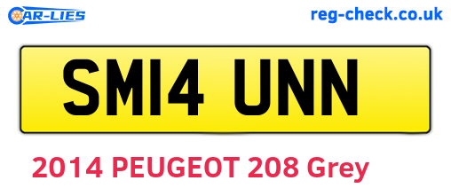 SM14UNN are the vehicle registration plates.
