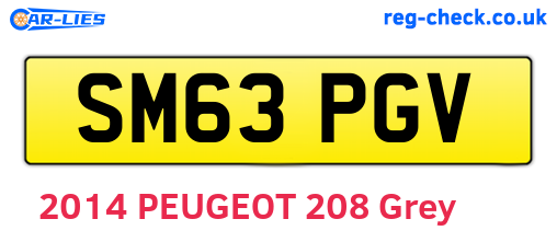 SM63PGV are the vehicle registration plates.