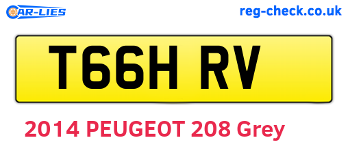 T66HRV are the vehicle registration plates.